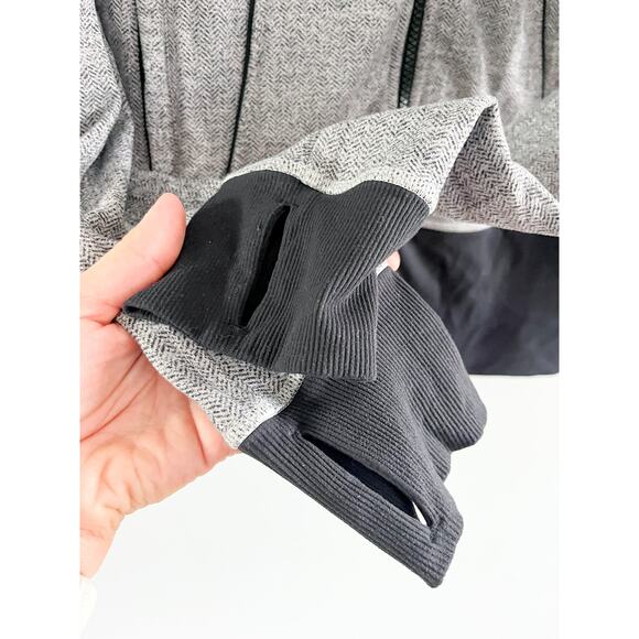 Lululemon | Nice Asana Jacket | Herringbone Black Gray | Sz 6 - Picture 4 of 11